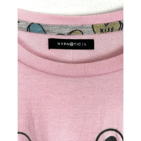 LADIES LONG SLEEVE Pink  T-SHIRT WITH HEAR DESIGN SIZE Large - Picture 3 of 16